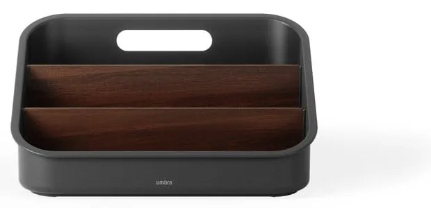 Čierny kúpeľňový organizér na kozmetiku z recyklovaného plastu Bellwood – Umbra