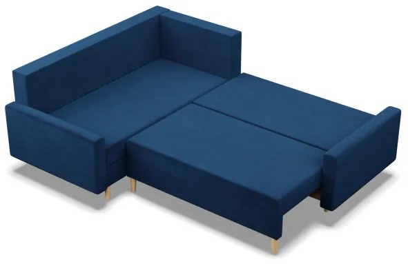 Rohová rozkladacia sedačka BLANK Elegant ľavá, granátová