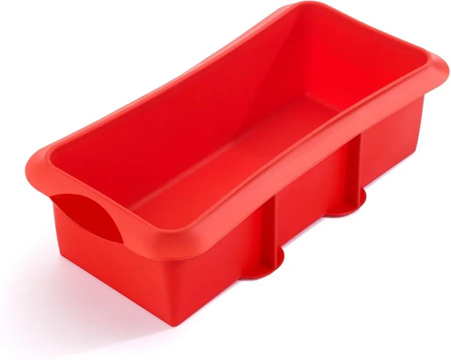 Červená silikónová forma na pečenie Lékué, dĺžka 28 cm