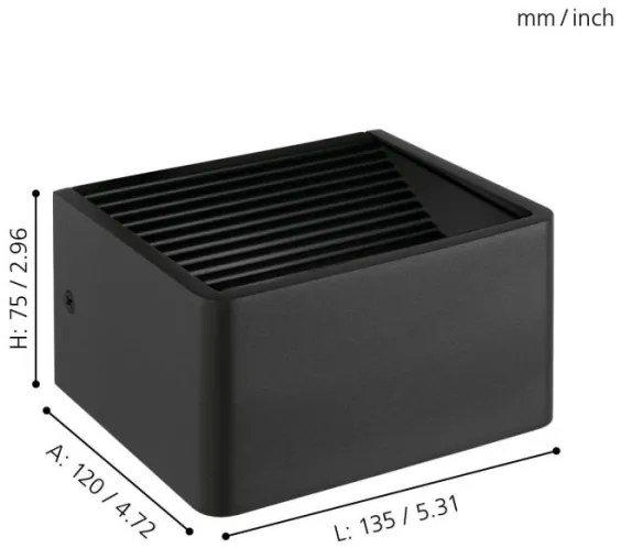 Eglo 98269 - LED Vonkajšie nástenné svietidlo DONINNI LED/6W/230V IP44