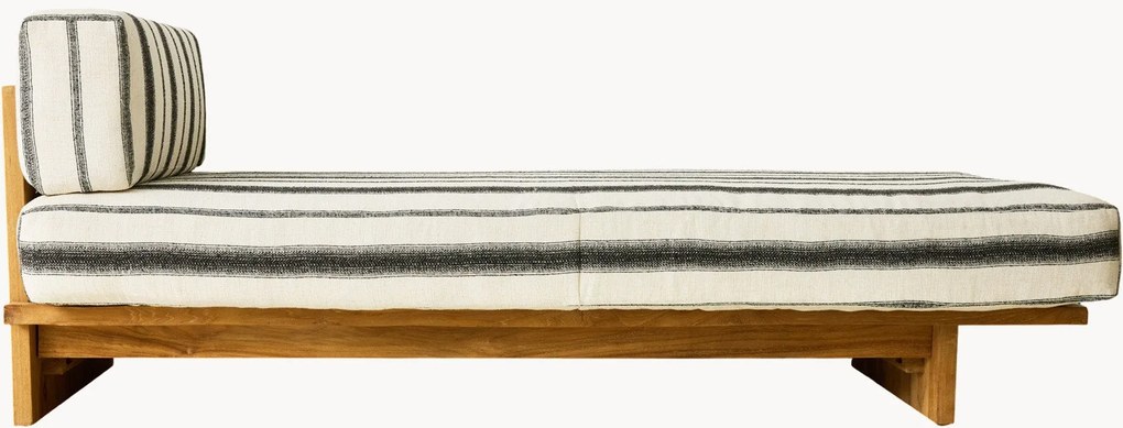 Záhradná denná posteľ z tíkového dreva Chalkstripe
