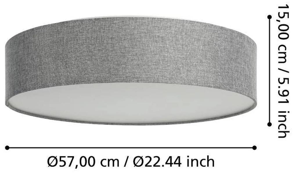 EGLO connect Romao-Z stropné LED svetlo Ø57cm sivá