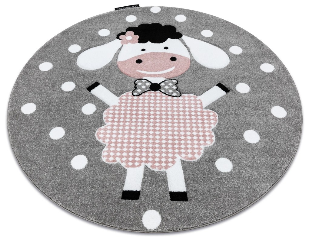 Okrúhly koberec PETIT DOLLY Ovečka, sivý