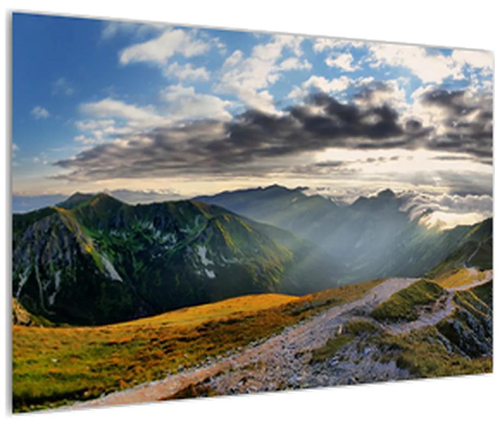 Obraz horskej skalnatej krajiny (90x60 cm)