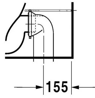 DURAVIT Starck 2 WC misa kombi s Vario odpadom, 370 mm x 400 mm x 630 mm, 2145090000