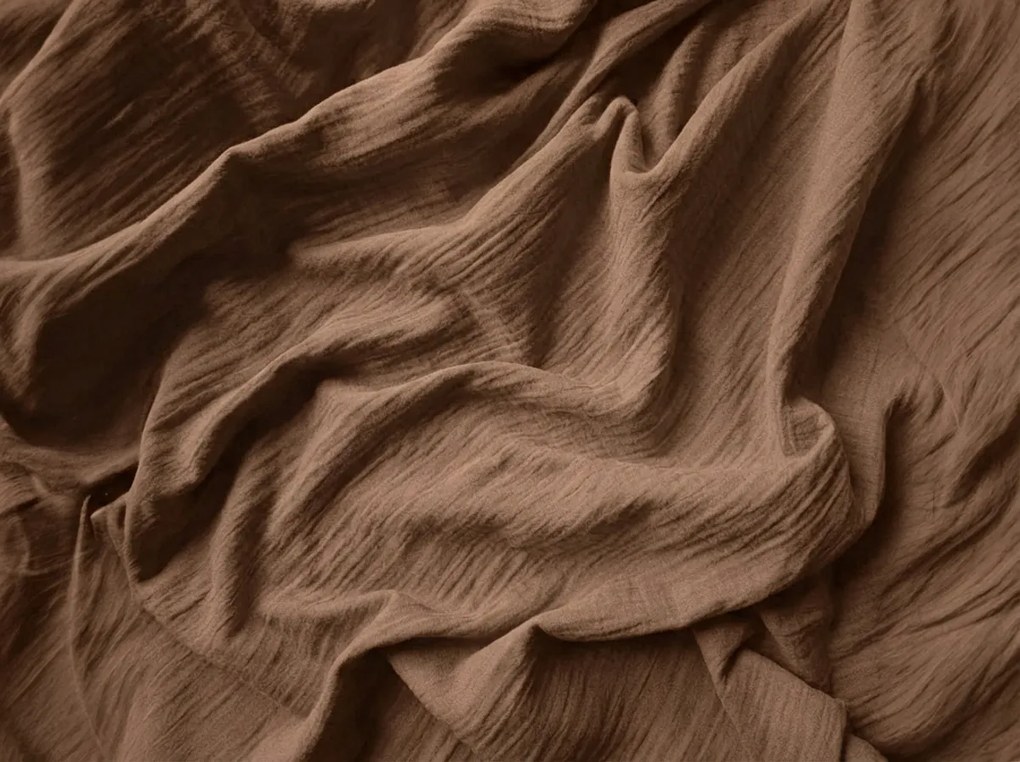 Mušelínová obliečka na vankúš MUSSARI 45x45 cm, svetlohnedý