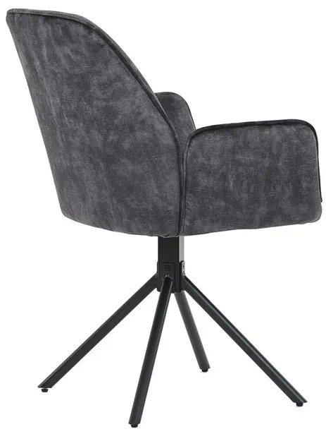 Autronic BONTEC Jedálenská stolička, čierna, zamatová látka, HC-511 BK4 Farba: Šedá