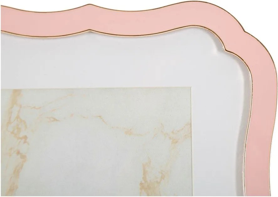 Svetloružový kovový/sklenený stojací rámček 17x22 cm Margot – Mauro Ferretti