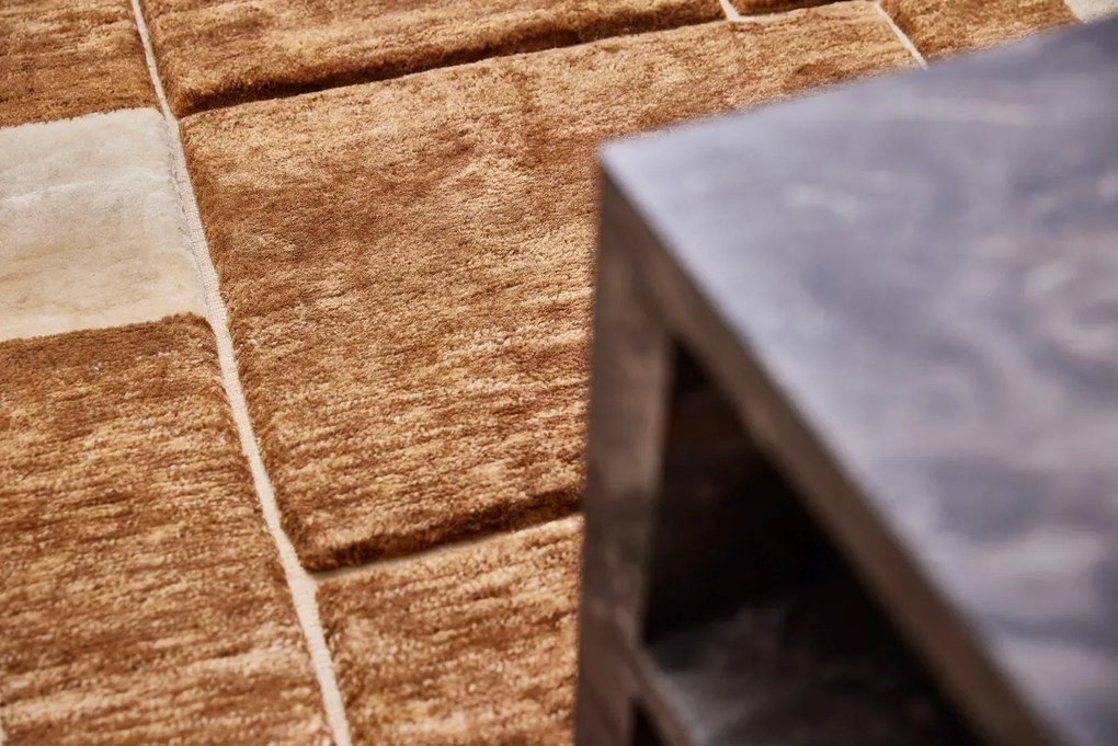 Diamond Carpets India, Ručne viazaný kusový koberec Filippo DESP P113 Brown Mix, 80x150, hnedá, obývacia izba