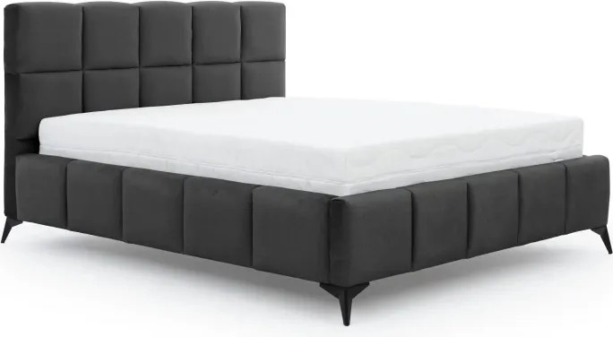 Moderná čalúnená posteľ MALO 200x180, sivá (Matt Velvet 85)