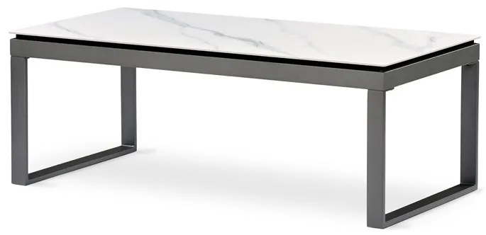 Autronic BONTEC Konferenčný stolík 121x61cm, spekaná keramika, mramor, AHG-284 WT Farba: Biela