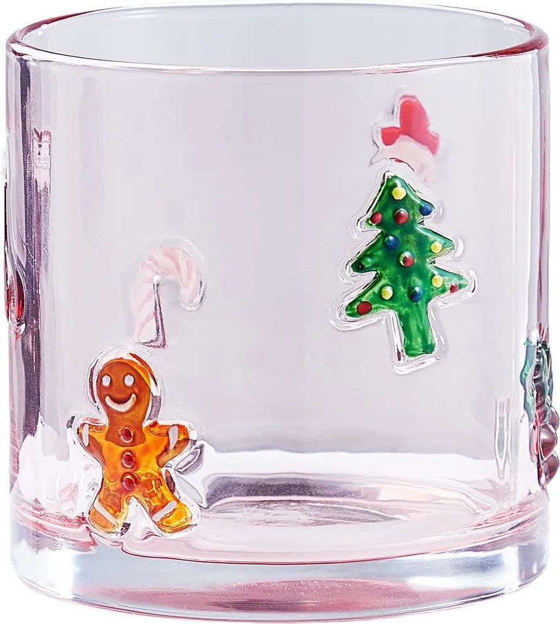 X-MAS Lampáš vianočná" 10 cm - ružová