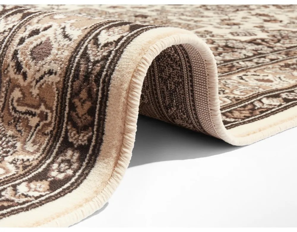 Béžový behúň Nouristan Parun Tabriz, 80 x 250 cm