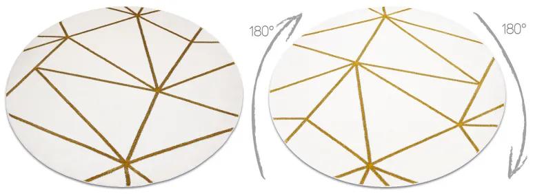 Koberec okrúhly EMERALD exkluzív 1013 glamour, krém / zlato