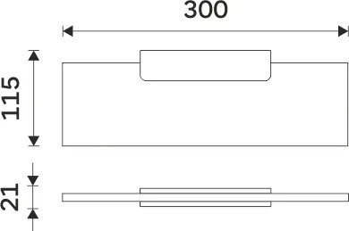 Nimco Polica, 30 cm MAYA čierna - MAC X330-C-90