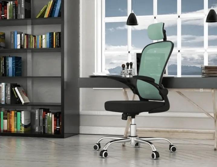 Kancelárska stolička WORK, čierna - modrá
