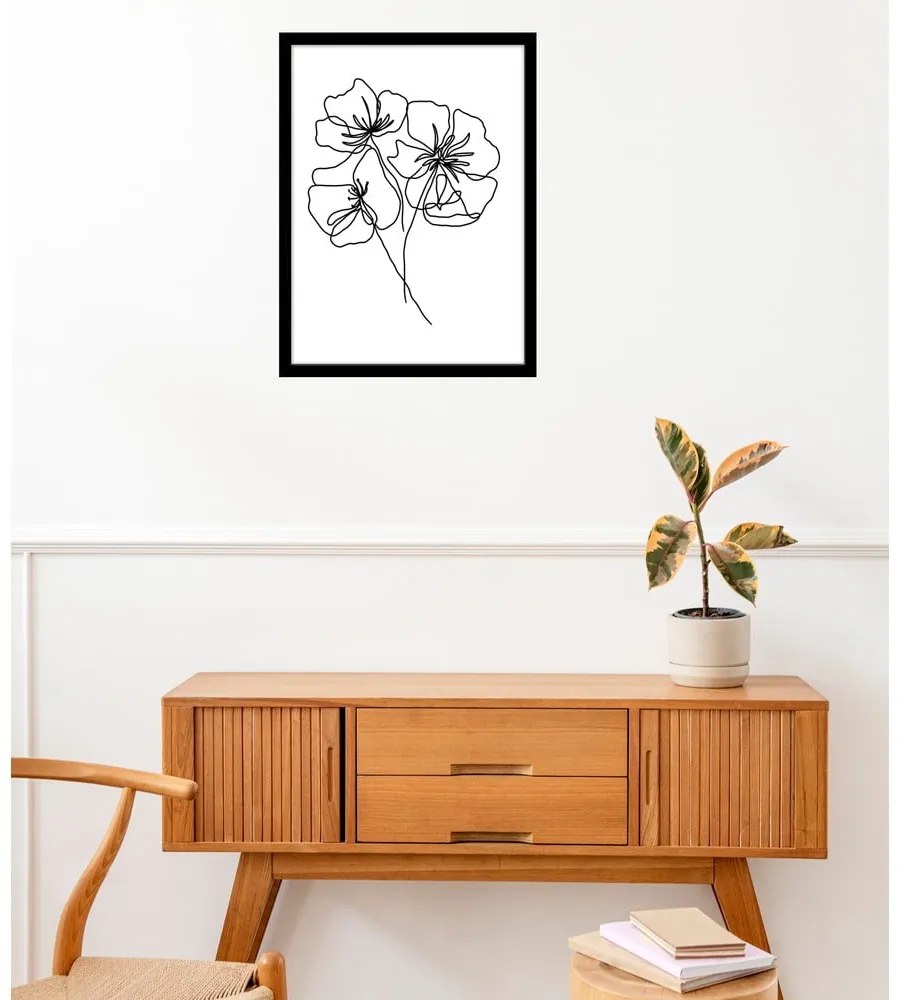 Plagát 29x41 cm Black Poppy – Veronika Boulová