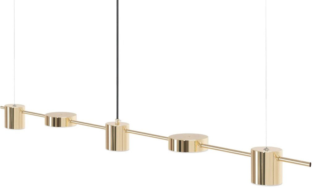 Toolight - LED závesné svietidlo APP929-5CP, zlatá, OSW-07008