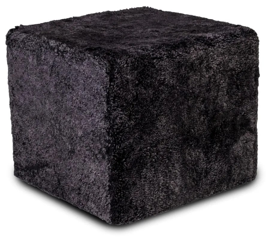 INTERMEDIC SK Mini taburetka Premium – kučeravá vlna, 40x35x40 cm Farba: Grafit