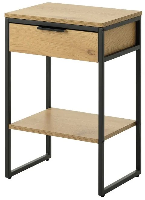 Dizajnový odkladací stolík Valenzuela 40 cm vzor dub