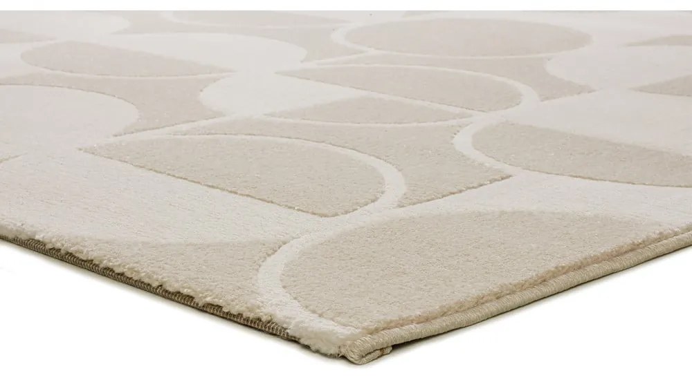 Koberec v krémovej a slonovinovej farbe 80x150 cm Flora – Universal