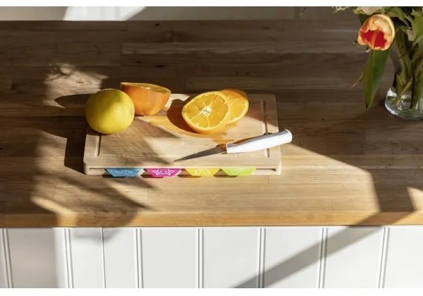 WENKO 53064100 - Krájacia doska 32,5x22,5 cm hnedá/pestrofarebná