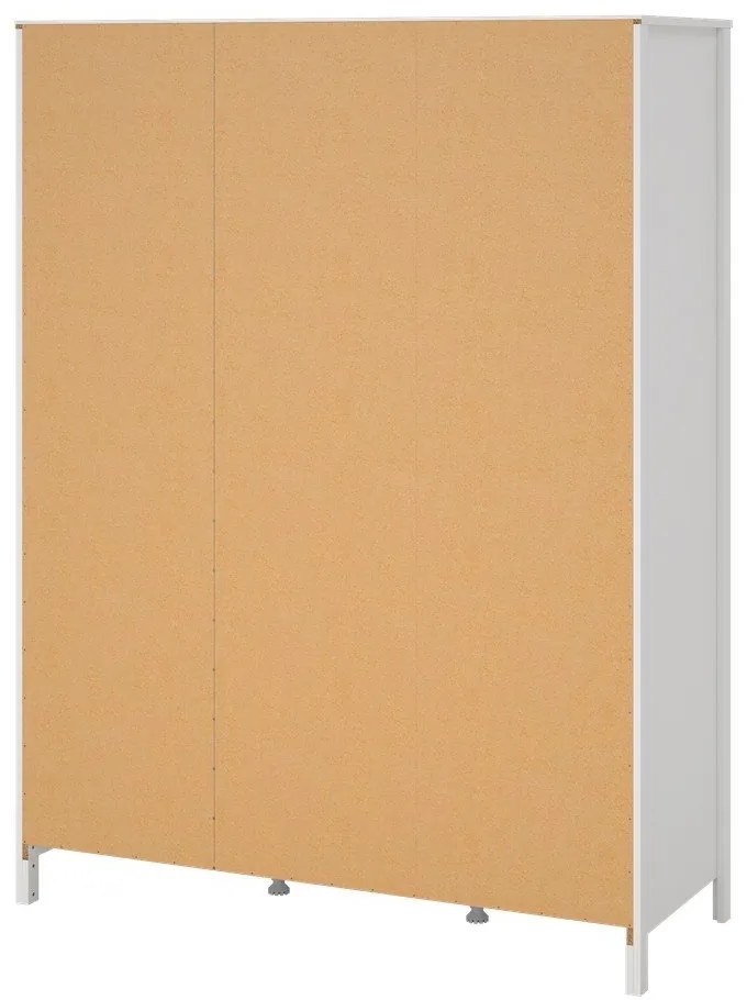 Biela šatníková skriňa so zrkadlom 150x199x58 cm Madrid – Tvilum