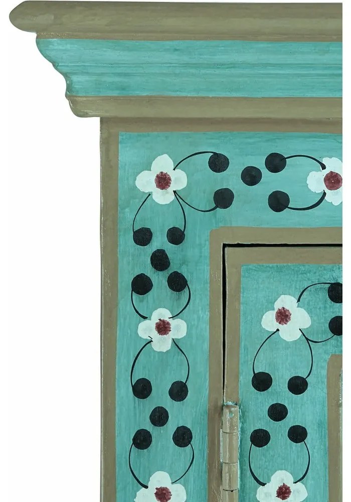 Zelená skrinka z mangového dreva 87x152x38 cm Prem – Støraa