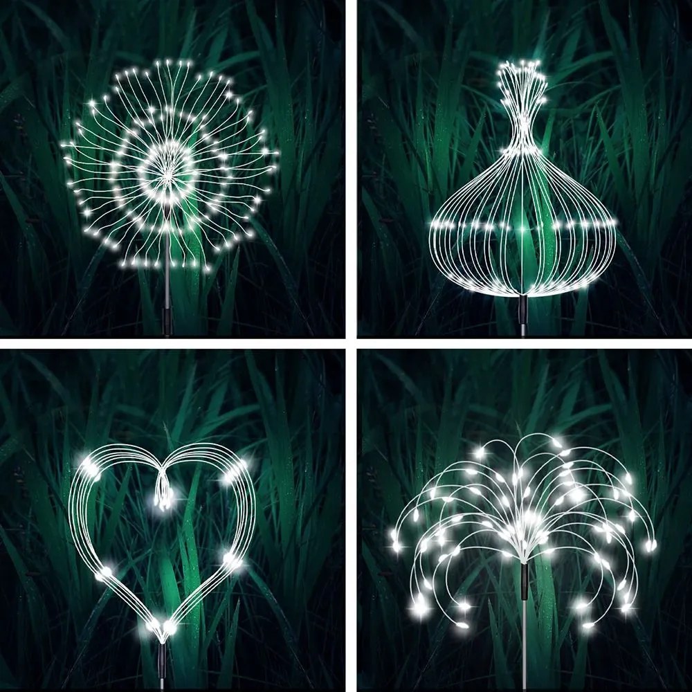 Bluegarden Toolight, LED solárna lampa 90 cm s diaľkovým ovládaním 5ks P60164, strieborná, OGR-05694