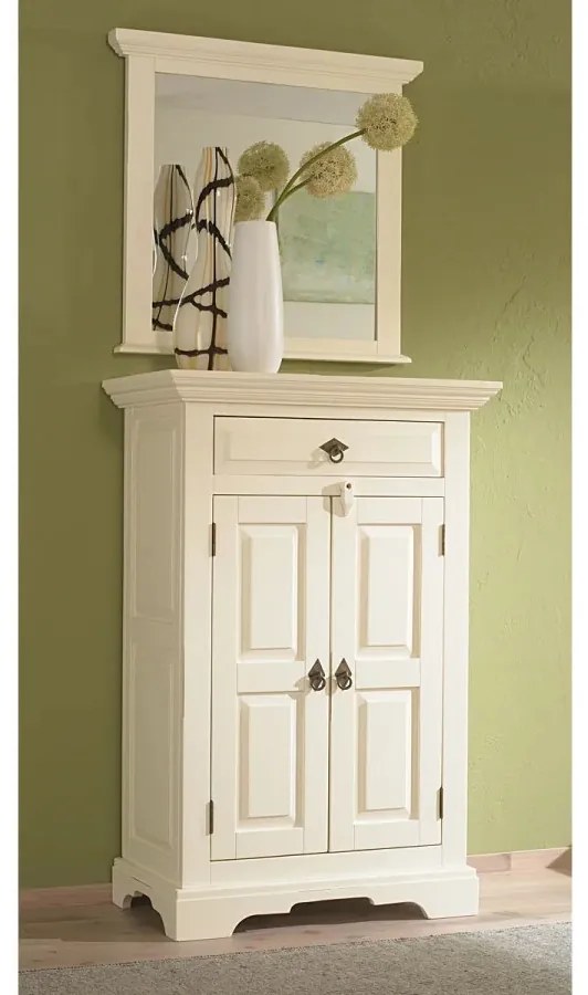 furniture-nabytek.cz - Masívna komoda Catana biela z borovice a MDF, lakovaná – 75×44×115 cm