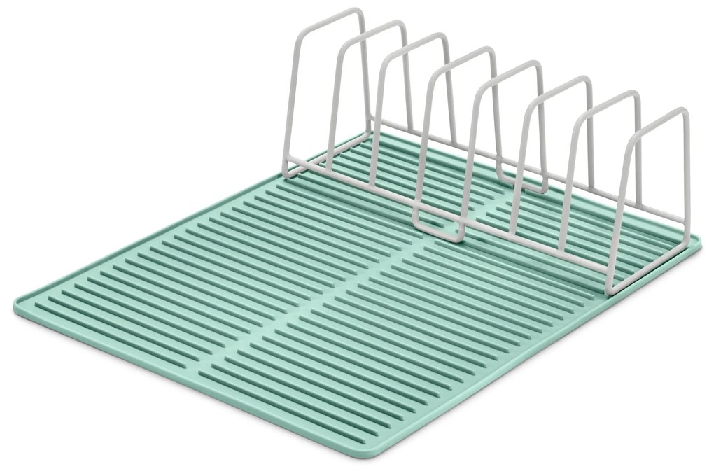 Odkvapkávač na riad so silikónovou podložkou