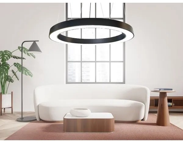 LED Luster na lanku LED/60W/230V 4000K pr. 120 cm čierna