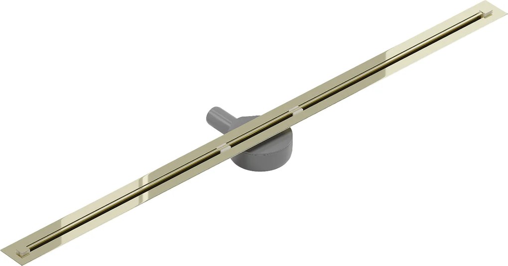 Mexen Flat Super Slim, super tenký odtokový žľab s 360° rotačným sifónom 110 cm, zlatá lesklá, 1551110