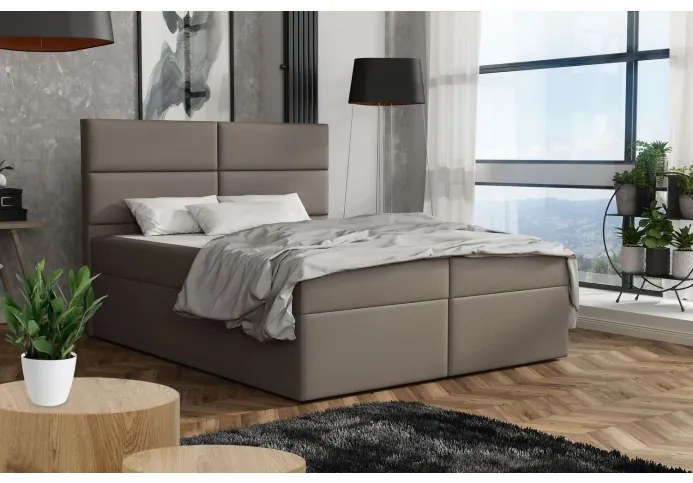 Elegantná posteľ 120x200 ZINA - hnedá 1