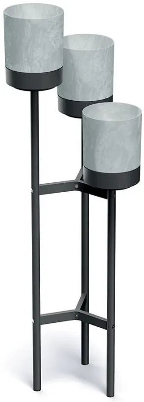Stojan na kvety BLOOME 125 cm sivý/čierny