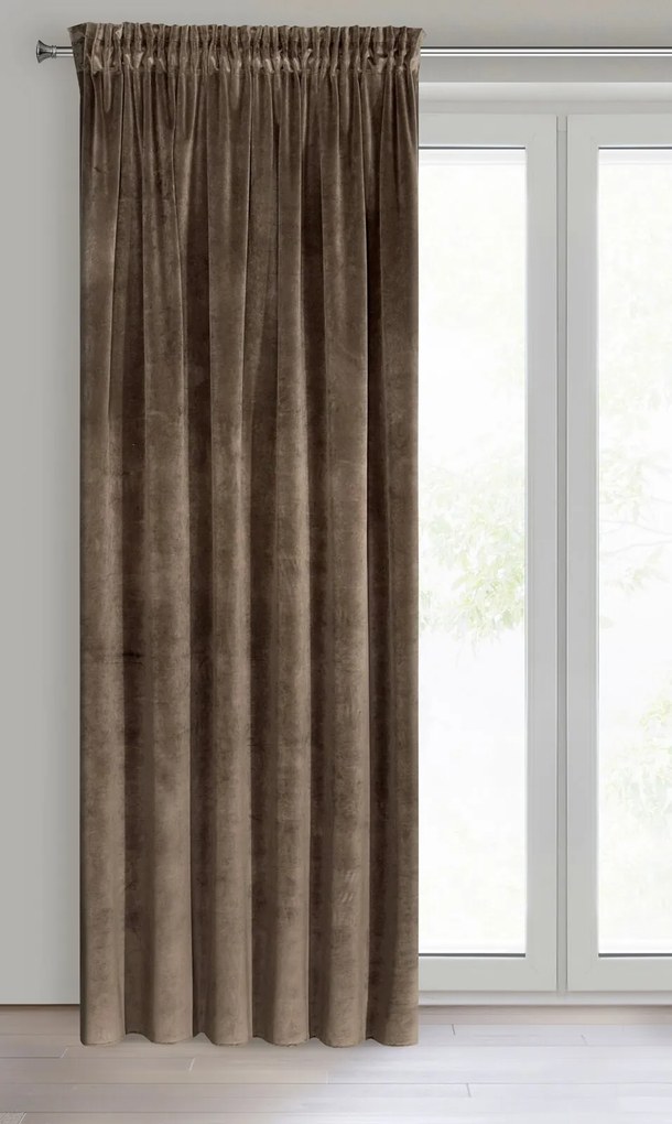 ZATEMŇOVACÍ ZÁVES NA PÁSKE VILLA 140X270 CM HNEDÁ