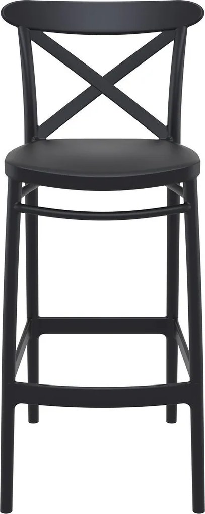 CROSS BAR 75 záhradná barová stolička black