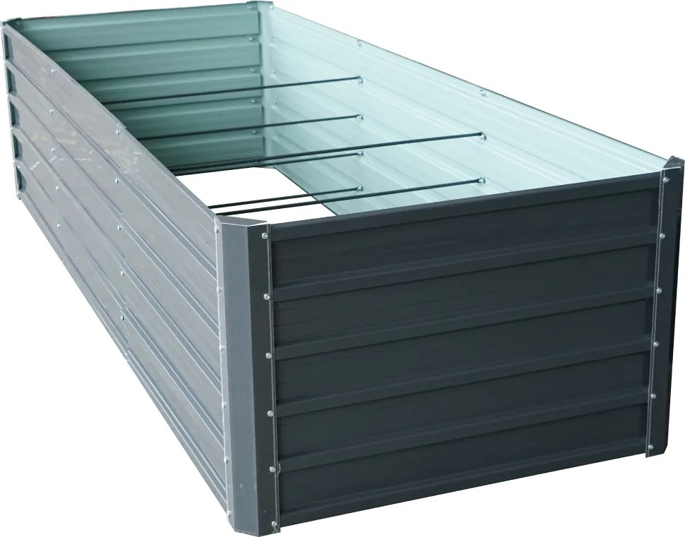 Vyvýšený záhradný záhon BestBerg VZ-1250A / 1250 l / 240 x 90 x 58 cm / sivá
