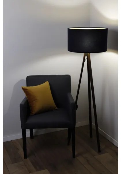 Stojacia lampa STANDART 1xE27/60W/230V čierna/wenge