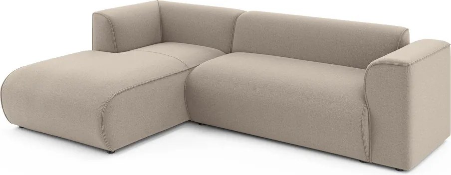 Svetlohnedá rohová pohovka (ľavý roh/s leňoškou) Merid – Ropez