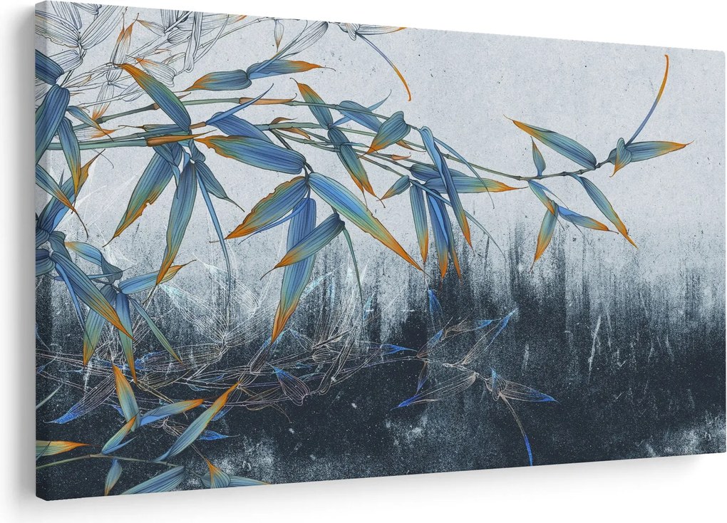 Obraz - Bambus na stene (90x60 cm)