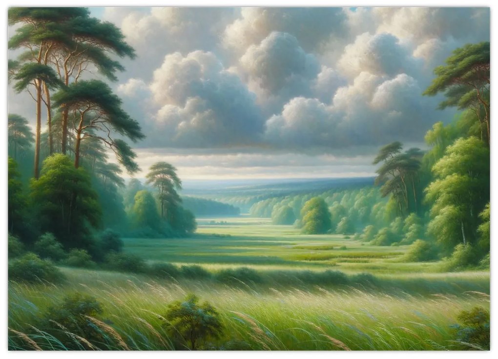 Obraz - Zelená krajina (70x50 cm)