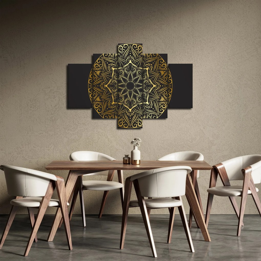 Obraz zlaté abstrakcie (150x105 cm)