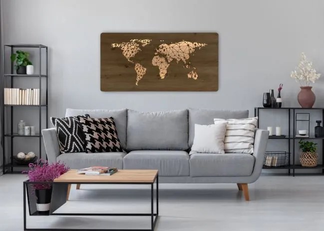 Led obraz s mapou sveta