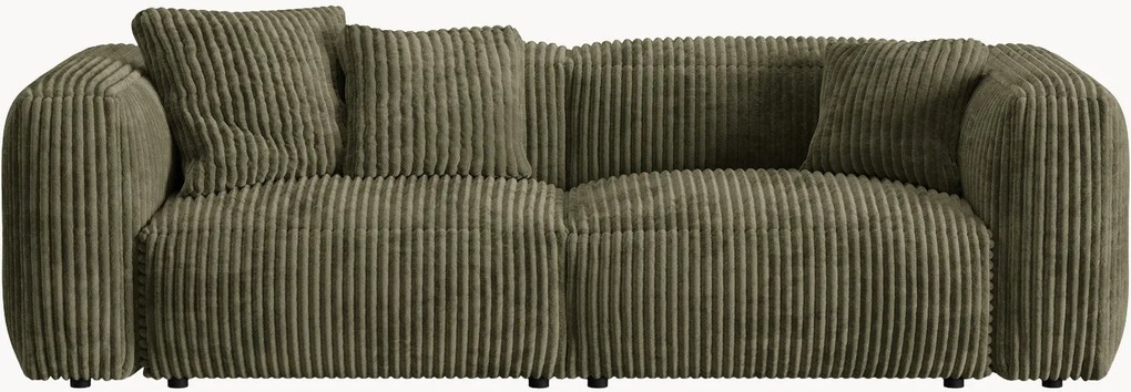 Modulárna pohovka v menčestrovom vzhľade Martina (3-miestna), Š 244 cm