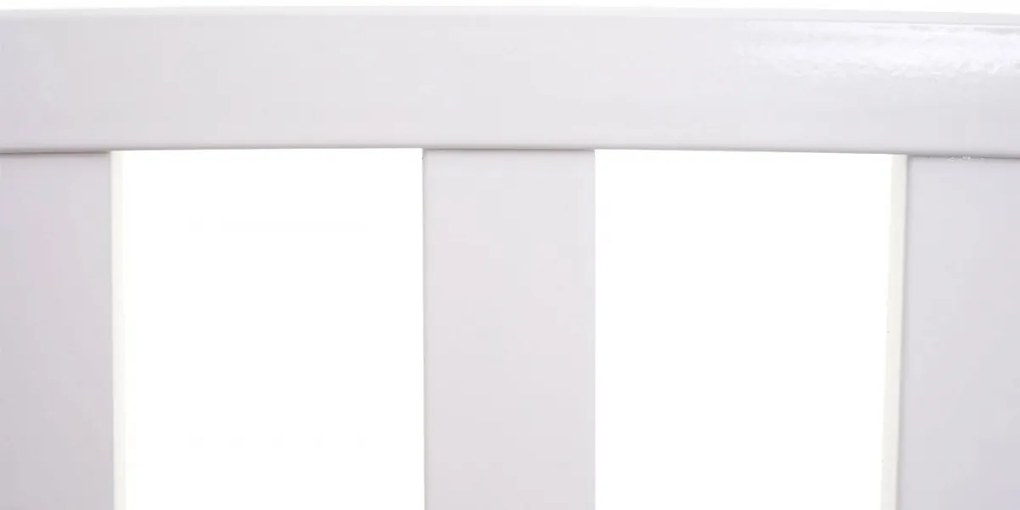 Záhradná lavička F43 2-miestna - práškovaná oceľ, 128 cm - Biela