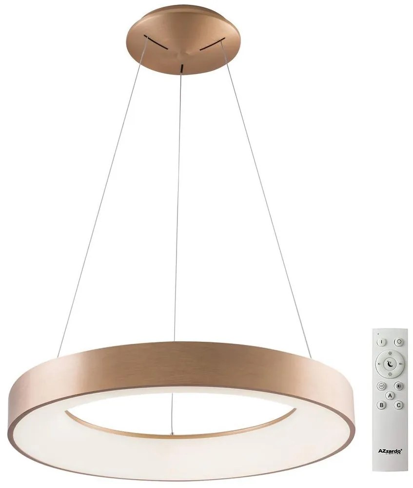 Azzardo AZ5013 - LED Stmievateľný luster na lanku SANTANA LED/80W/230V zlatá + DO