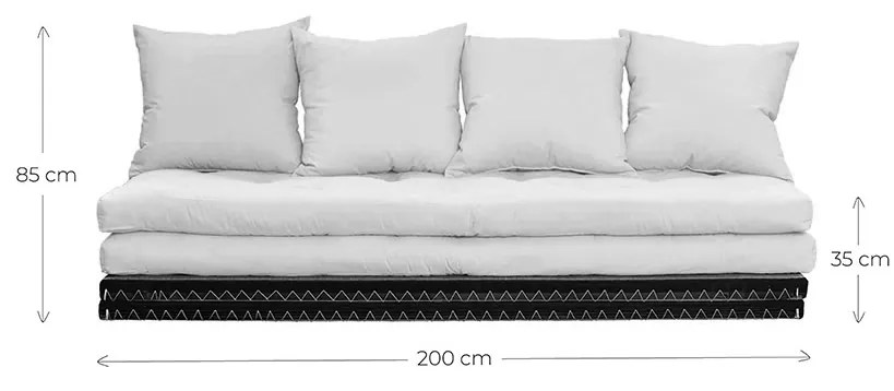 Variabilná pohovka Chico Tatami mat/Mocca 85 × 200 × 80 cm