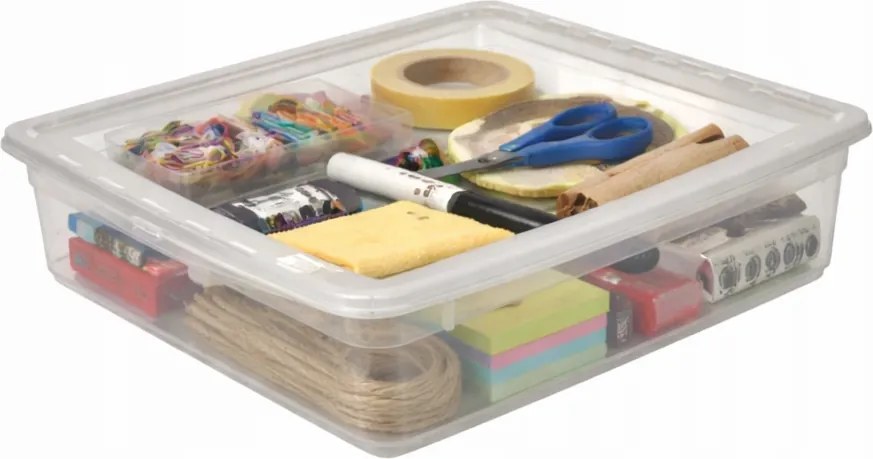 Keeeper Úložný box s vekom (má 2 funkcie) BEA Clearbox 9L, 39 x 35,5 x 9 cm