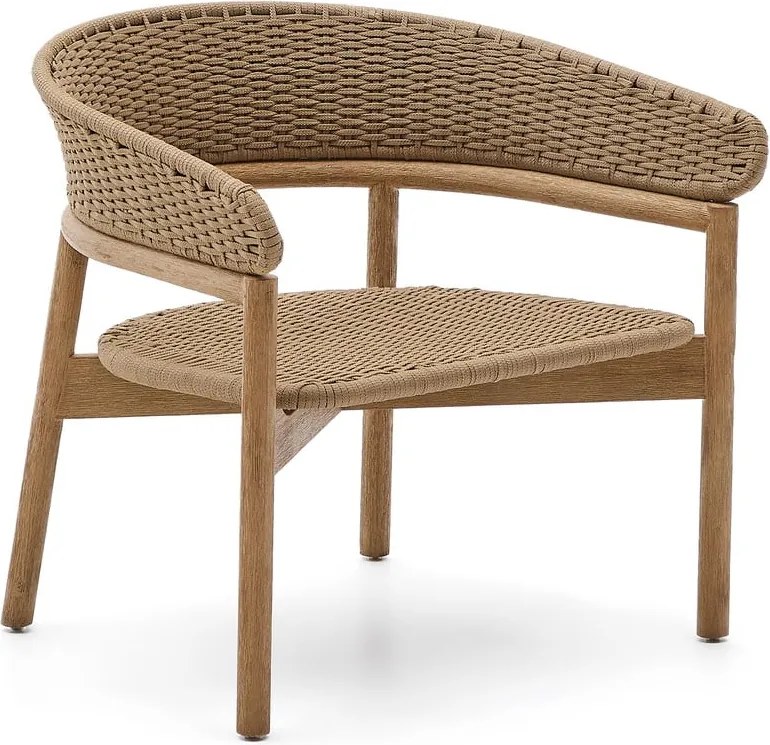 Drevené záhradné kreslo v prírodnej farbe Arinella – Kave Home